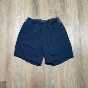 Birddogs Shorts Mens Medium Blue Lined Stretch Zipper Pocket Athletic Gym